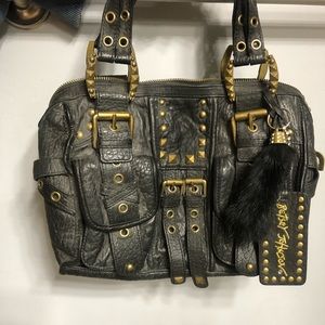 Betsey Johnson black leather purse